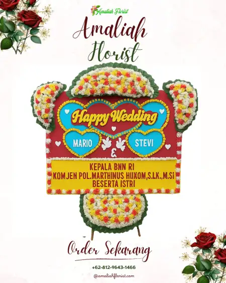 Papan Bunga Pernikahan Kunden